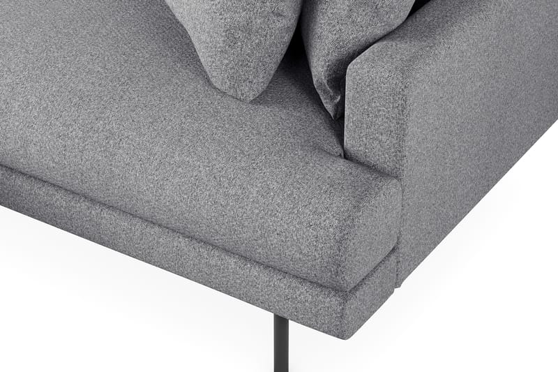 Menard 4-sits Vänstervänd L-formad Divansoffa i Tyg - Grå - Möbler - Soffa - Divansoffa & schäslongsoffa - 4 sits soffa med divan
