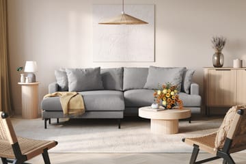 Menard 4-sits Vänstervänd L-formad Divansoffa i Tyg - Grå - Möbler - Soffa - Divansoffa & schäslongsoffa - 4 sits soffa med divan