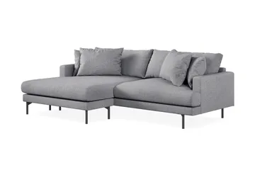 Menard 4-sits Vänstervänd L-formad Divansoffa i Tyg - Grå - Möbler - Soffa - Divansoffa & schäslongsoffa - 4 sits soffa med divan