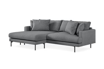 Menard 4-sits Vänstervänd L-formad Divansoffa i Tyg - Mörkgrå - Möbler - Soffa - Divansoffa & schäslongsoffa - 4 sits soffa med divan