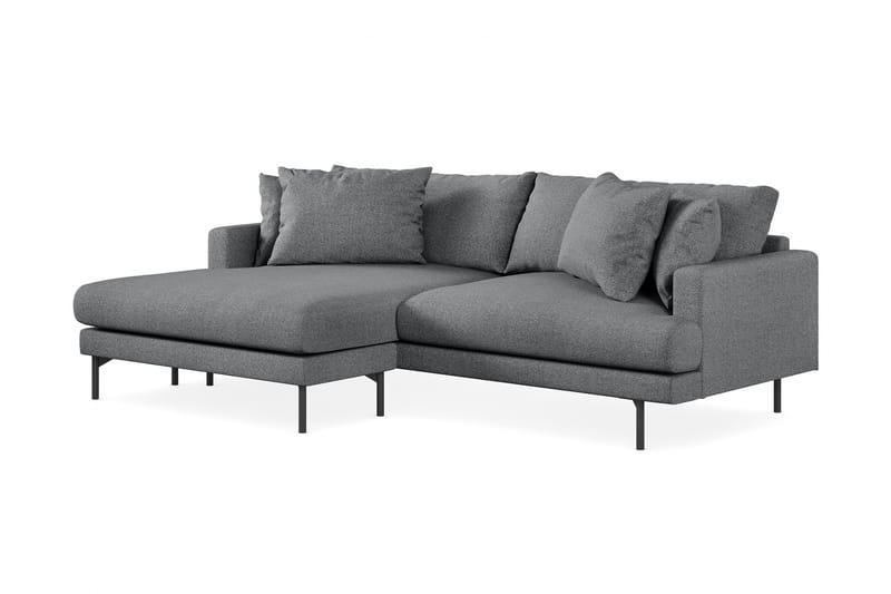 Menard 4-sits Vänstervänd L-formad Divansoffa i Tyg - Mörkgrå - Möbler - Soffa - Divansoffa & schäslongsoffa - 4 sits soffa med divan