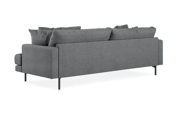 Menard 4-sits Vänstervänd L-formad Divansoffa i Tyg - Mörkgrå - Möbler - Soffa - Divansoffa & schäslongsoffa - 4 sits soffa med divan