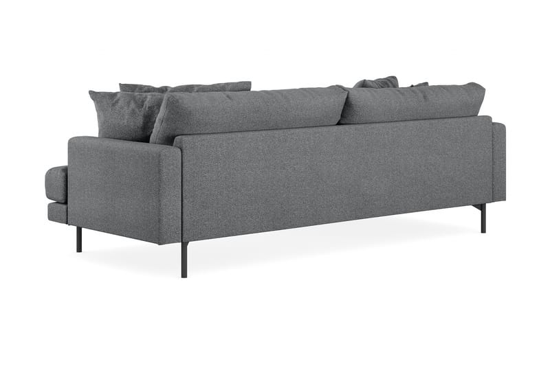 Menard 4-sits Vänstervänd L-formad Divansoffa i Tyg - Mörkgrå - Möbler - Soffa - Divansoffa & schäslongsoffa - 4 sits soffa med divan