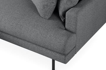 Menard 4-sits Vänstervänd L-formad Divansoffa i Tyg - Mörkgrå - Möbler - Soffa - Divansoffa & schäslongsoffa - 4 sits soffa med divan