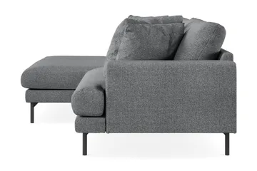 Menard 4-sits Vänstervänd L-formad Divansoffa i Tyg - Mörkgrå - Möbler - Soffa - Divansoffa & schäslongsoffa - 4 sits soffa med divan