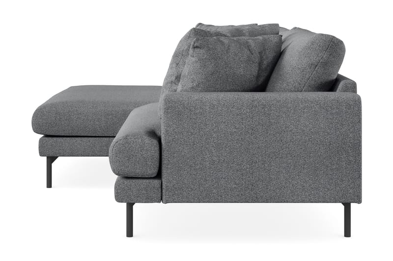 Menard 4-sits Vänstervänd L-formad Divansoffa i Tyg - Mörkgrå - Möbler - Soffa - Divansoffa & schäslongsoffa - 4 sits soffa med divan