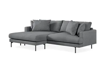 Menard 4-sits Vänstervänd L-formad Divansoffa i Tyg - Mörkgrå - Möbler - Soffa - Divansoffa & schäslongsoffa - 4 sits soffa med divan