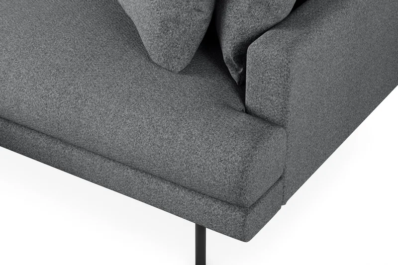 Menard 4-sits Vänstervänd L-formad Divansoffa i Tyg - Mörkgrå - Möbler - Soffa - Divansoffa & schäslongsoffa - 4 sits soffa med divan