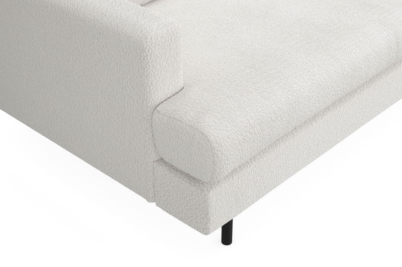 Menard Compact 3-sits Högervänd L-formad Divansoffa i Bouclé - Vit - Möbler - Soffa - Divansoffa & schäslongsoffa - 3 sits soffa med divan
