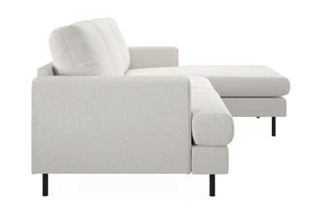 Menard Compact 3-sits Högervänd L-formad Divansoffa i Bouclé - Vit - Möbler - Soffa - Divansoffa & schäslongsoffa - 3 sits soffa med divan