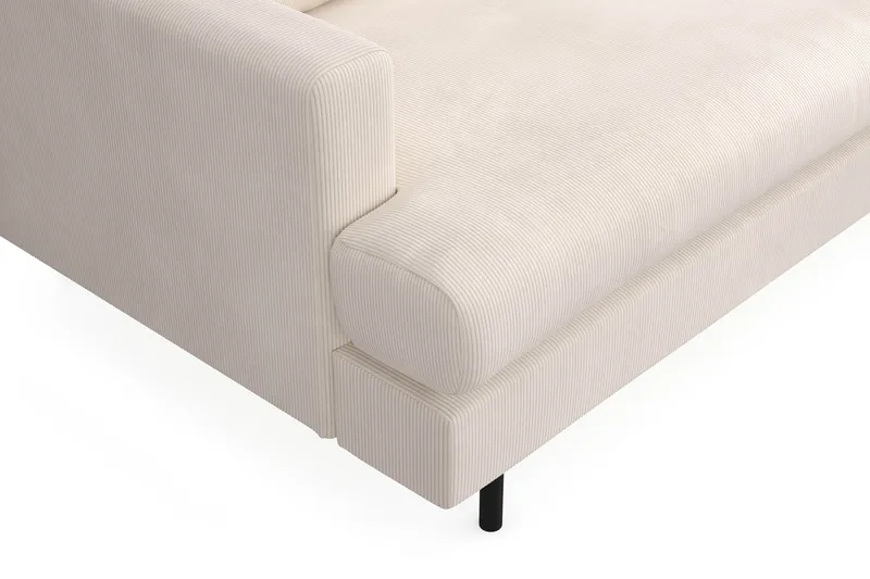 Menard Compact 3-sits Högervänd L-formad Divansoffa i Manchester - Beige - Möbler - Soffa - Divansoffa & schäslongsoffa - 3 sits soffa med divan