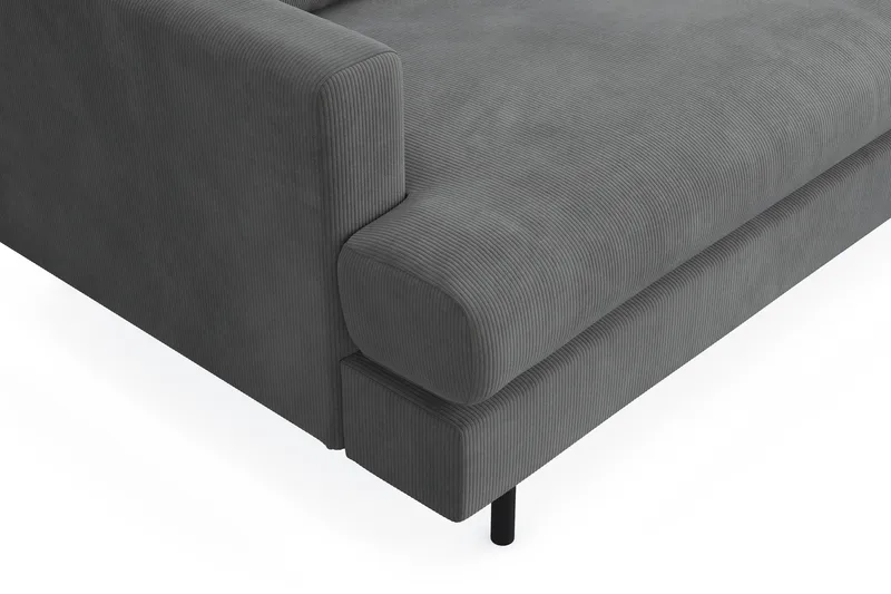 Menard Compact 3-sits Högervänd L-formad Divansoffa i Manchester - Grå - Möbler - Soffa - Divansoffa & schäslongsoffa - 3 sits soffa med divan