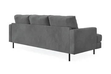Menard Compact 3-sits Högervänd L-formad Divansoffa i Manchester - Grå - Möbler - Soffa - Divansoffa & schäslongsoffa - 3 sits soffa med divan