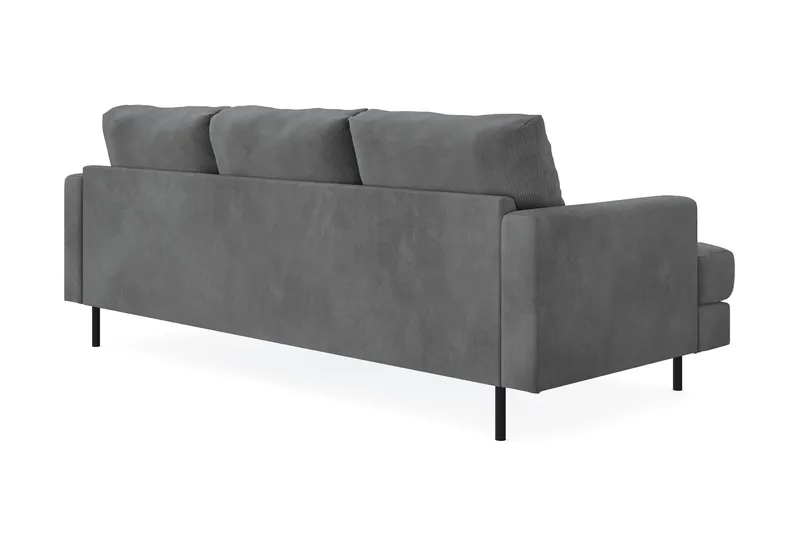 Menard Compact 3-sits Högervänd L-formad Divansoffa i Manchester - Grå - Möbler - Soffa - Divansoffa & schäslongsoffa - 3 sits soffa med divan