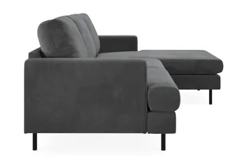 Menard Compact 3-sits Högervänd L-formad Divansoffa i Manchester - Grå - Möbler - Soffa - Divansoffa & schäslongsoffa - 3 sits soffa med divan