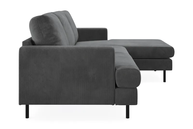 Menard Compact 3-sits Högervänd L-formad Divansoffa i Manchester - Grå - Möbler - Soffa - Divansoffa & schäslongsoffa - 3 sits soffa med divan