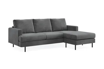 Menard Compact 3-sits Högervänd L-formad Divansoffa i Manchester - Grå - Möbler - Soffa - Divansoffa & schäslongsoffa - 3 sits soffa med divan