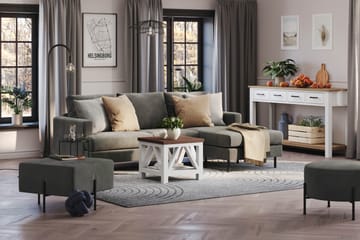 Menard Compact 3-sits Högervänd L-formad Divansoffa i Manchester - Grå - Möbler - Soffa - Divansoffa & schäslongsoffa - 3 sits soffa med divan