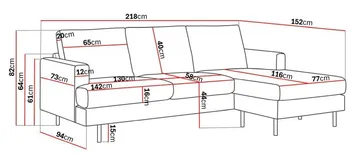 Menard Compact 3-sits Högervänd L-formad Divansoffa i Manchester - Grön - Möbler - Soffa - Divansoffa & schäslongsoffa - 3 sits soffa med divan