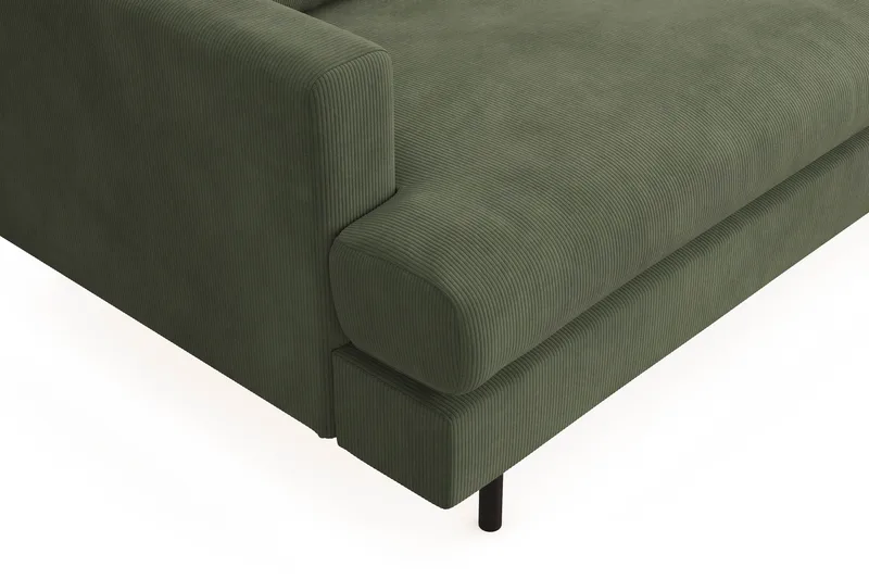Menard Compact 3-sits Högervänd L-formad Divansoffa i Manchester - Grön - Möbler - Soffa - Divansoffa & schäslongsoffa - 3 sits soffa med divan