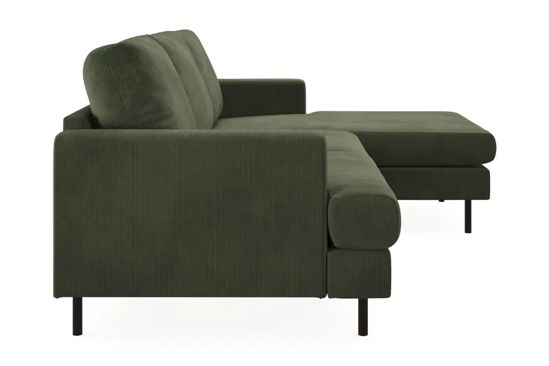 Menard Compact 3-sits Högervänd L-formad Divansoffa i Manchester - Grön - Möbler - Soffa - Divansoffa & schäslongsoffa - 3 sits soffa med divan
