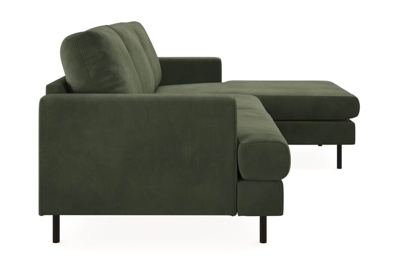 Menard Compact 3-sits Högervänd L-formad Divansoffa i Manchester - Grön - Möbler - Soffa - Divansoffa & schäslongsoffa - 3 sits soffa med divan