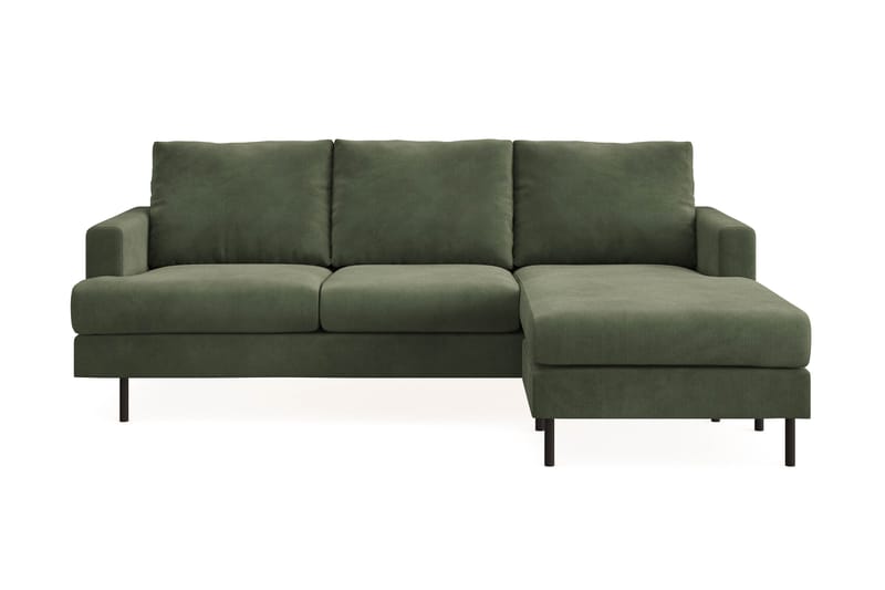 Menard Compact 3-sits Högervänd L-formad Divansoffa i Manchester - Grön - Möbler - Soffa - Divansoffa & schäslongsoffa - 3 sits soffa med divan