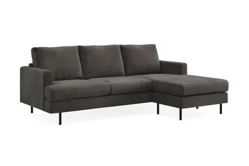 Menard Compact 3-sits Högervänd L-formad Divansoffa i Manchester - Mörkgrå - Möbler - Soffa - Divansoffa & schäslongsoffa - 3 sits soffa med divan