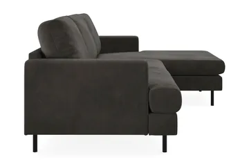 Menard Compact 3-sits Högervänd L-formad Divansoffa i Manchester - Mörkgrå - Möbler - Soffa - Divansoffa & schäslongsoffa - 3 sits soffa med divan