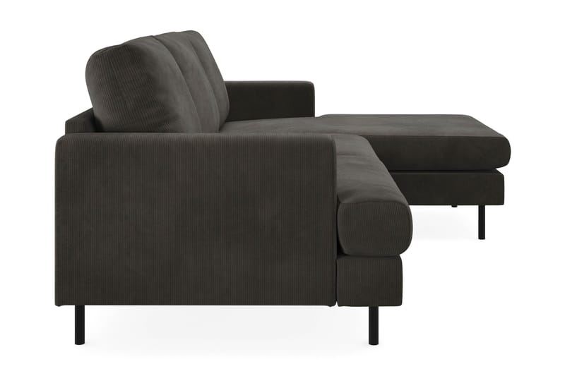 Menard Compact 3-sits Högervänd L-formad Divansoffa i Manchester - Mörkgrå - Möbler - Soffa - Divansoffa & schäslongsoffa - 3 sits soffa med divan