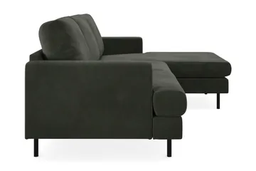 Menard Compact 3-sits Högervänd L-formad Divansoffa i Manchester - Mörkgrön - Möbler - Soffa - Divansoffa & schäslongsoffa - 3 sits soffa med divan