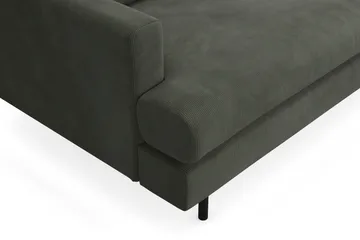Menard Compact 3-sits Högervänd L-formad Divansoffa i Manchester - Mörkgrön - Möbler - Soffa - Divansoffa & schäslongsoffa - 3 sits soffa med divan