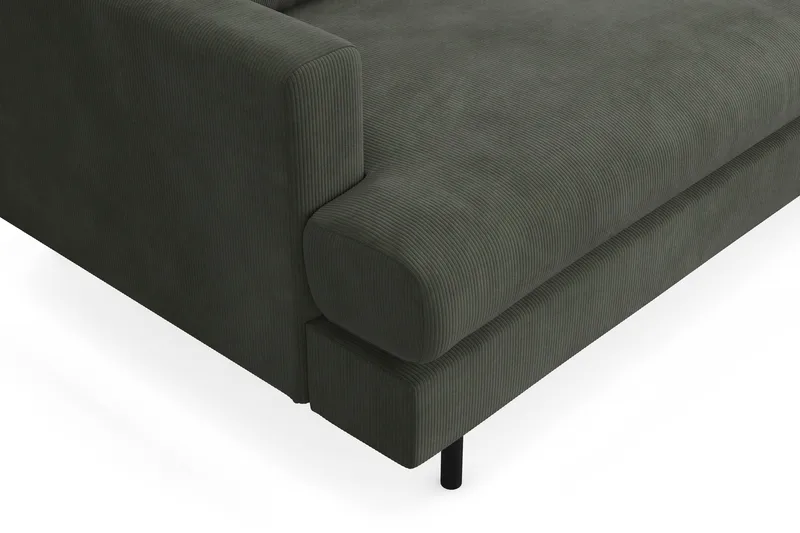 Menard Compact 3-sits Högervänd L-formad Divansoffa i Manchester - Mörkgrön - Möbler - Soffa - Divansoffa & schäslongsoffa - 3 sits soffa med divan
