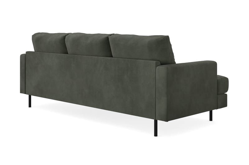 Menard Compact 3-sits Högervänd L-formad Divansoffa i Manchester - Mörkgrön - Möbler - Soffa - Divansoffa & schäslongsoffa - 3 sits soffa med divan