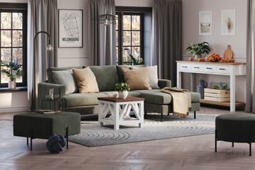 Menard Compact 3-sits Högervänd L-formad Divansoffa i Manchester - Mörkgrön - Möbler - Soffa - Divansoffa & schäslongsoffa - 3 sits soffa med divan