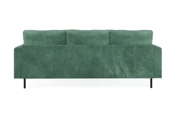 Menard Compact 3-sits Högervänd L-formad Divansoffa i Sammet - Mörkgrön - Möbler - Soffa - Divansoffa & schäslongsoffa - 3 sits soffa med divan