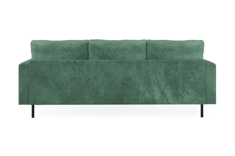 Menard Compact 3-sits Högervänd L-formad Divansoffa i Sammet - Mörkgrön - Möbler - Soffa - Divansoffa & schäslongsoffa - 3 sits soffa med divan