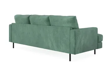 Menard Compact 3-sits Högervänd L-formad Divansoffa i Sammet - Mörkgrön - Möbler - Soffa - Divansoffa & schäslongsoffa - 3 sits soffa med divan