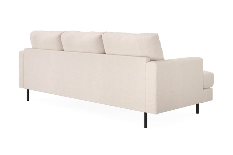 Menard Compact 3-sits Högervänd L-formad Divansoffa i Tyg - Beige - Möbler - Soffa - Divansoffa & schäslongsoffa - 3 sits soffa med divan
