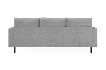 Menard Compact 3-sits Högervänd L-formad Divansoffa i Tyg - Grå - Möbler - Soffa - Divansoffa & schäslongsoffa - 3 sits soffa med divan