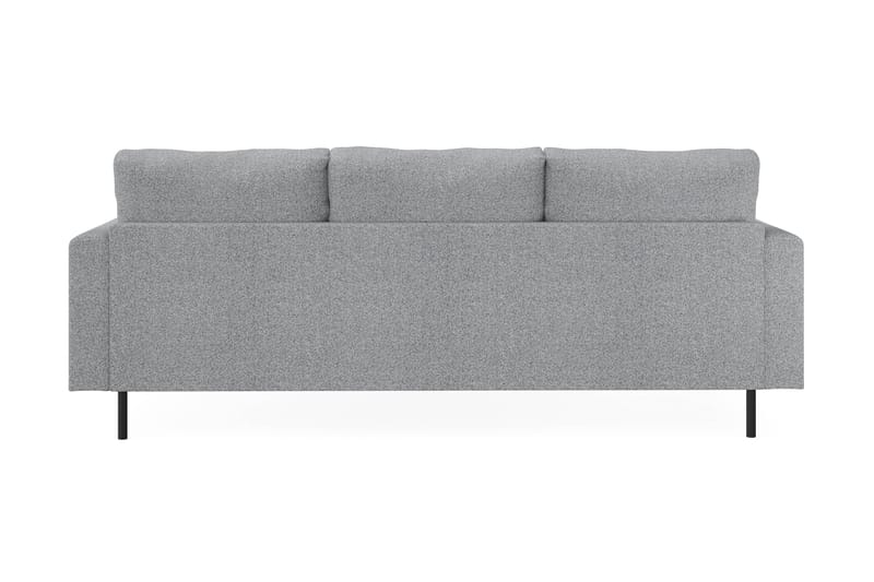 Menard Compact 3-sits Högervänd L-formad Divansoffa i Tyg - Grå - Möbler - Soffa - Divansoffa & schäslongsoffa - 3 sits soffa med divan