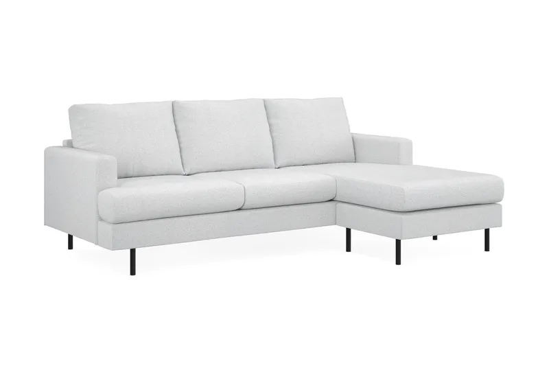 Menard Compact 3-sits Högervänd L-formad Divansoffa i Tyg - Ljusgrå - Möbler - Soffa - Divansoffa & schäslongsoffa - 3 sits soffa med divan