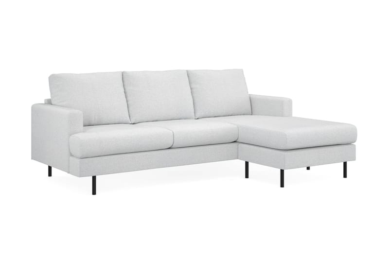 Menard Compact 3-sits Högervänd L-formad Divansoffa i Tyg - Ljusgrå - Möbler - Soffa - Divansoffa & schäslongsoffa - 3 sits soffa med divan