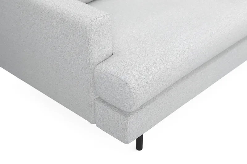 Menard Compact 3-sits Högervänd L-formad Divansoffa i Tyg - Ljusgrå - Möbler - Soffa - Divansoffa & schäslongsoffa - 3 sits soffa med divan