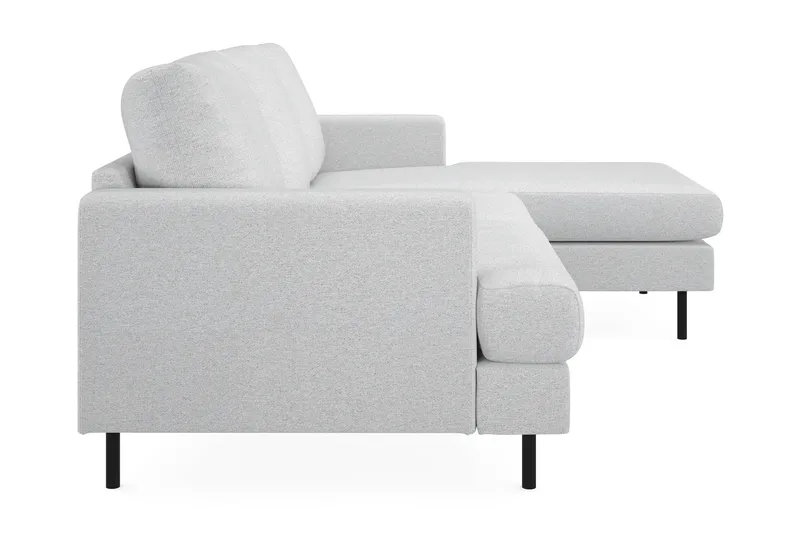Menard Compact 3-sits Högervänd L-formad Divansoffa i Tyg - Ljusgrå - Möbler - Soffa - Divansoffa & schäslongsoffa - 3 sits soffa med divan