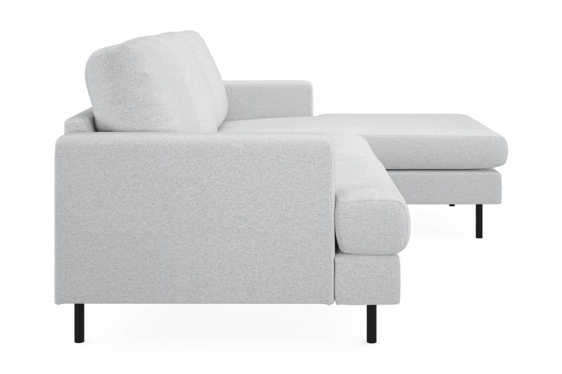 Menard Compact 3-sits Högervänd L-formad Divansoffa i Tyg - Ljusgrå - Möbler - Soffa - Divansoffa & schäslongsoffa - 3 sits soffa med divan
