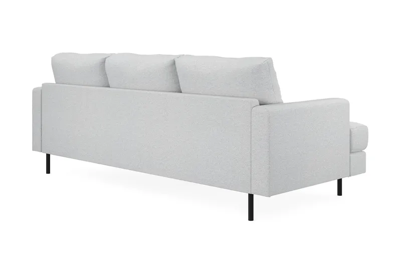 Menard Compact 3-sits Högervänd L-formad Divansoffa i Tyg - Ljusgrå - Möbler - Soffa - Divansoffa & schäslongsoffa - 3 sits soffa med divan