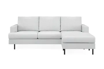 Menard Compact 3-sits Högervänd L-formad Divansoffa i Tyg - Ljusgrå - Möbler - Soffa - Divansoffa & schäslongsoffa - 3 sits soffa med divan