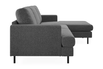 Menard Compact 3-sits Högervänd L-formad Divansoffa i Tyg - Mörkgrå - Möbler - Soffa - Divansoffa & schäslongsoffa - 3 sits soffa med divan