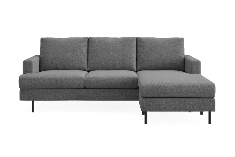 Menard Compact 3-sits Högervänd L-formad Divansoffa i Tyg - Mörkgrå - Möbler - Soffa - Divansoffa & schäslongsoffa - 3 sits soffa med divan
